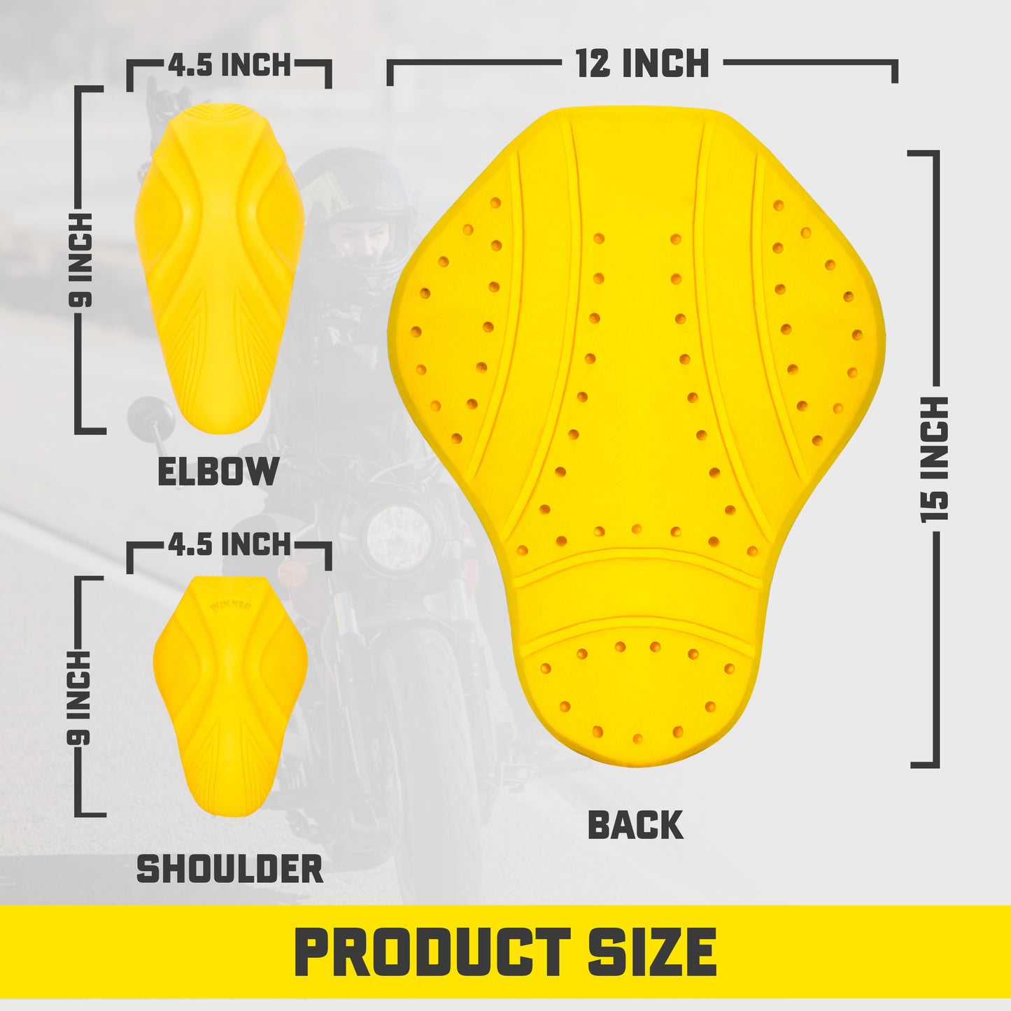 5 Piece CE Level 2 Approved Shoulder Elbow Back Motorcycle Armor Set for Motorcycle Jacket