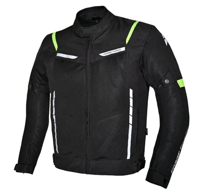AeroFlow Mesh Summer Motorcycle Jacket | Black Anthracite