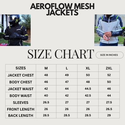 AeroFlow Mesh Summer Motorcycle Jacket | Silver, Deep Blue & Neon Yellow