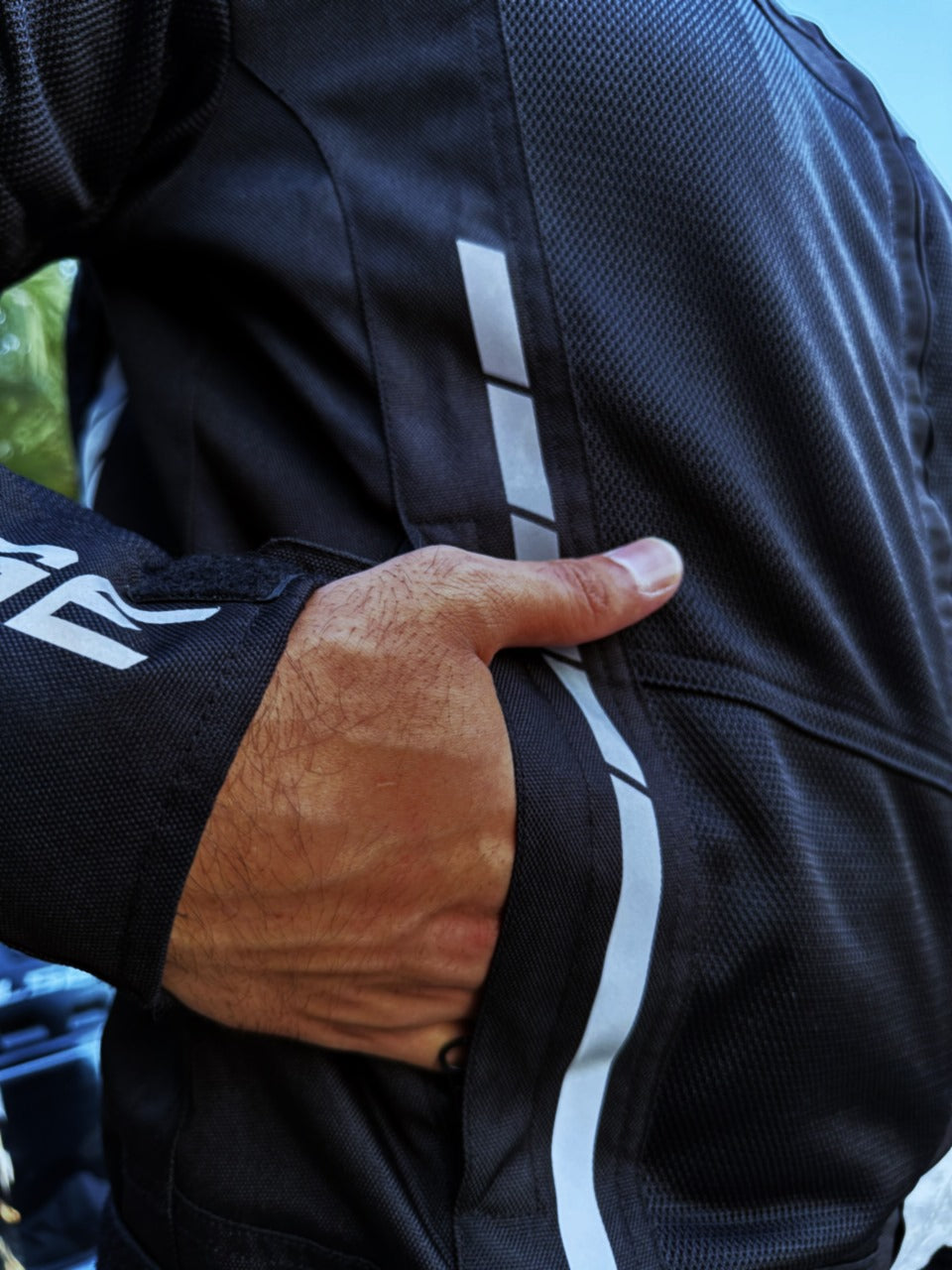 AeroFlow Mesh Summer Motorcycle Jacket | Black Anthracite