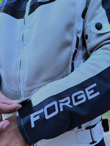 AeroFlow Mesh Summer Motorcycle Jacket | Silver, Deep Blue & Neon Yellow